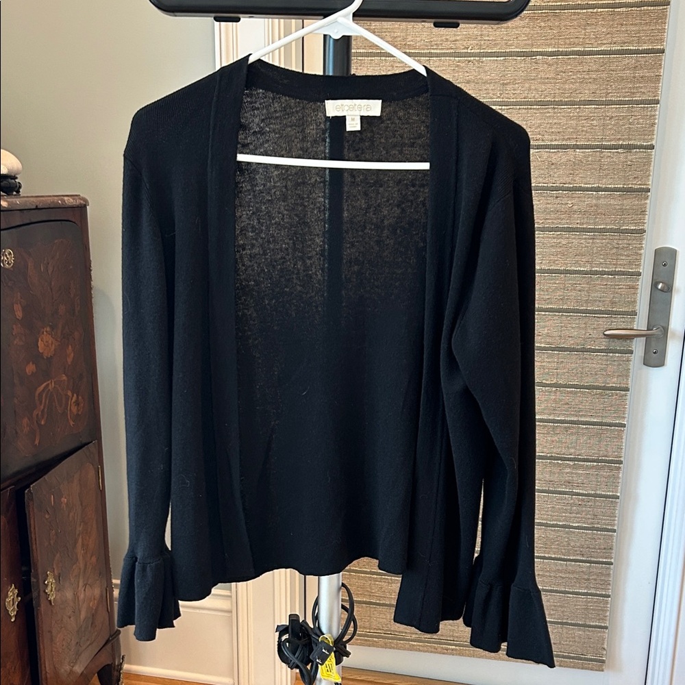 Etcetera Black Cardigan with Flared Sleeves